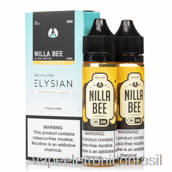 Vape Recarregável Nilla Bee - Elysian Labs - 120ml 6mg